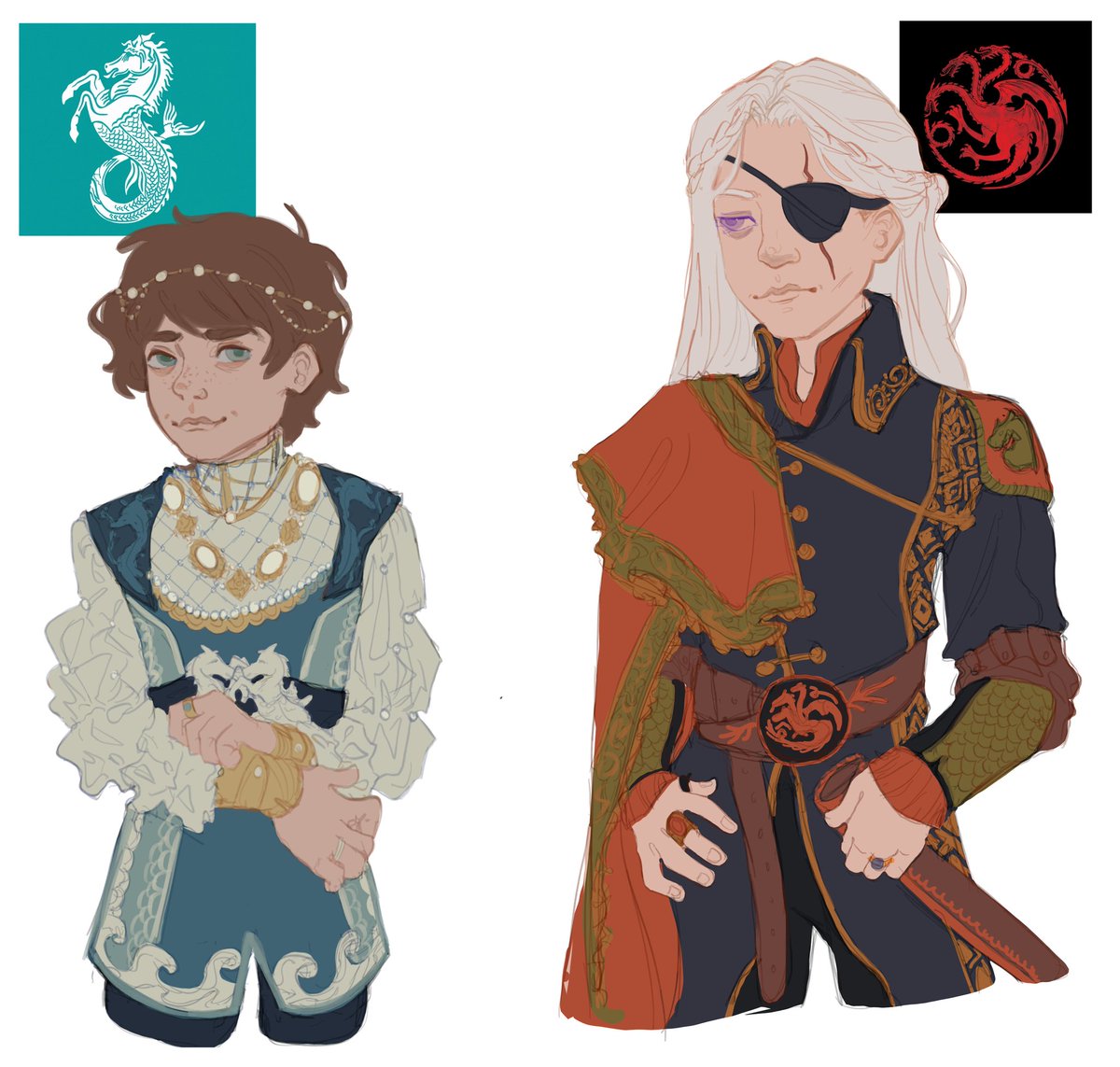 aydahare's tweet image. #lucemond in their fathers&apos; colors/in their mothers&apos; colors