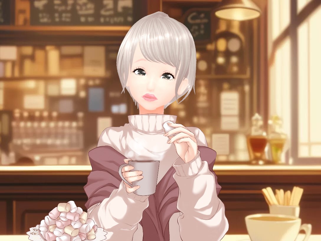 🫖喫茶店☕️デートの妄想🤎🫖

なず「ん？あんだってぇ？」の顔

🖼️背景ははるおさん🫶🏻🖼️
<a href="/haruo_design/">はるお@フリーの背景素材</a>