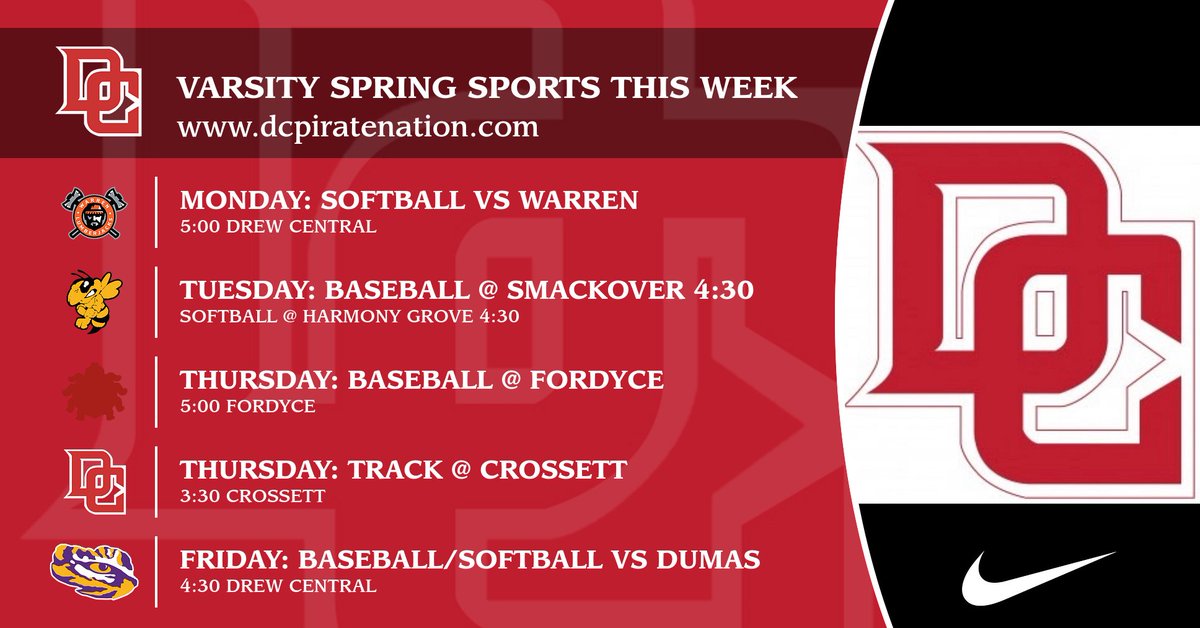 VARSITY SPRING SPORTS THIS WEEK