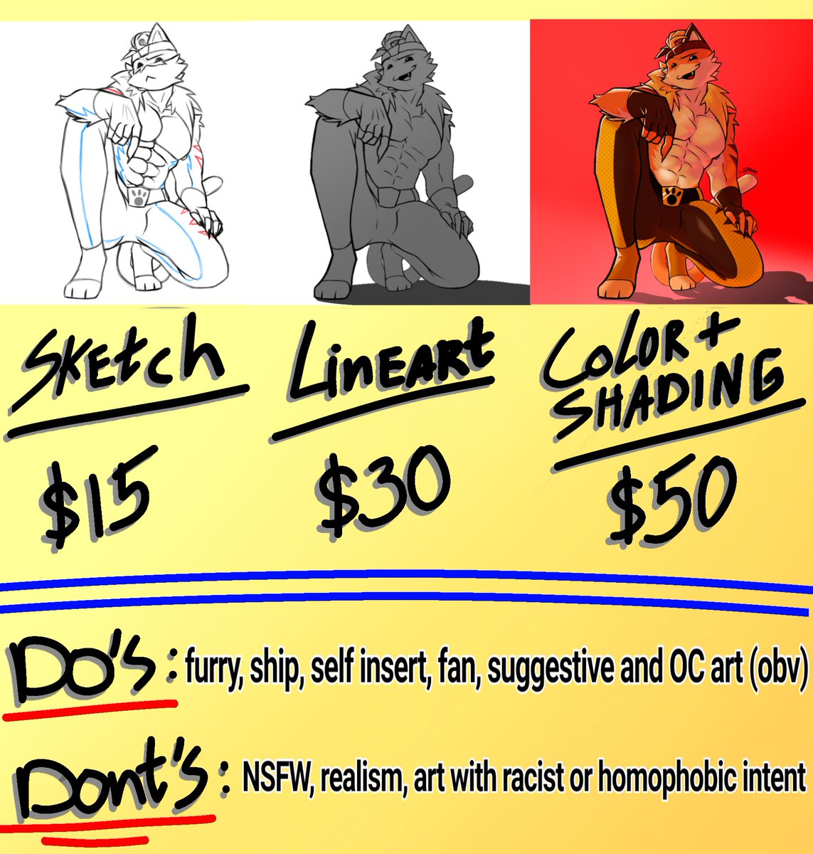 Spammer2ndAcc's tweet photo. Guess what... COMMISSIONS ARE BACK OPEN!!!

INFO BELOW (along with samples 👀)
#Art #CommissionSheet https://t.co/UutvjuLt9R