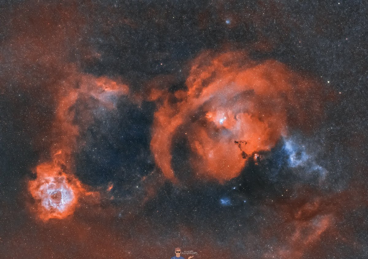 mwilsonastro's tweet photo. Rosette and Cone nebulas in HOO version 2.
#rosettenebula #conenebula #christmastreecluster #NGC2264 #nebula #milkyway #milkywayphotography #milkywayastrophotography #nightphotography #astrophotography #astronomy #space #stars #nightsky #night #natgeospace @skyatnightmag https://t.co/hnFA3OgUgC