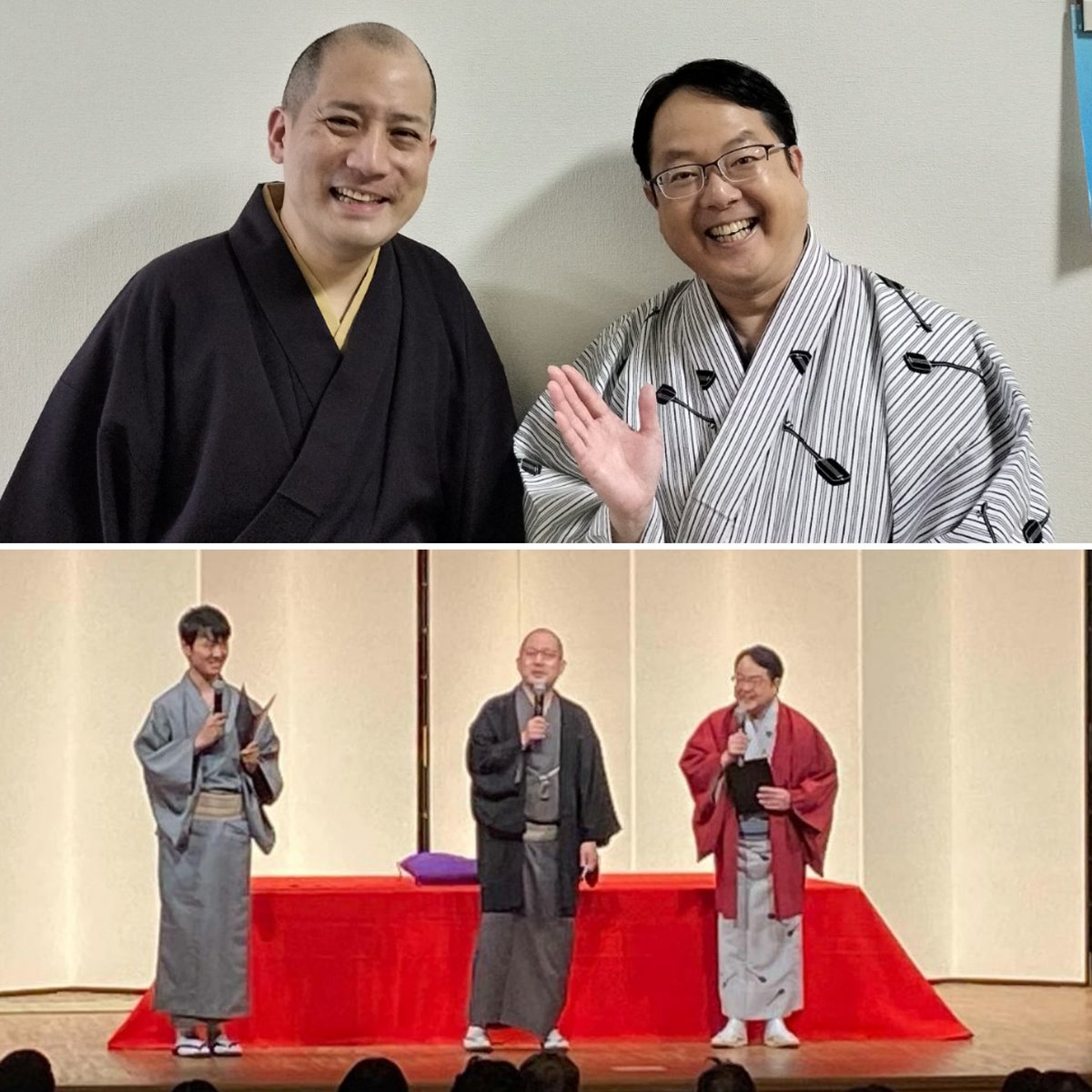 今日は小林市の高校3年生、にこにこ亭陽之介さんが率いる「にこすけ亭イチ推し落語会」にお邪魔し、春風亭一之輔師匠とのトークコーナーをさせていただきました！
まさに令和の名人！一之輔師匠！
落語もトークもピカイチでした！