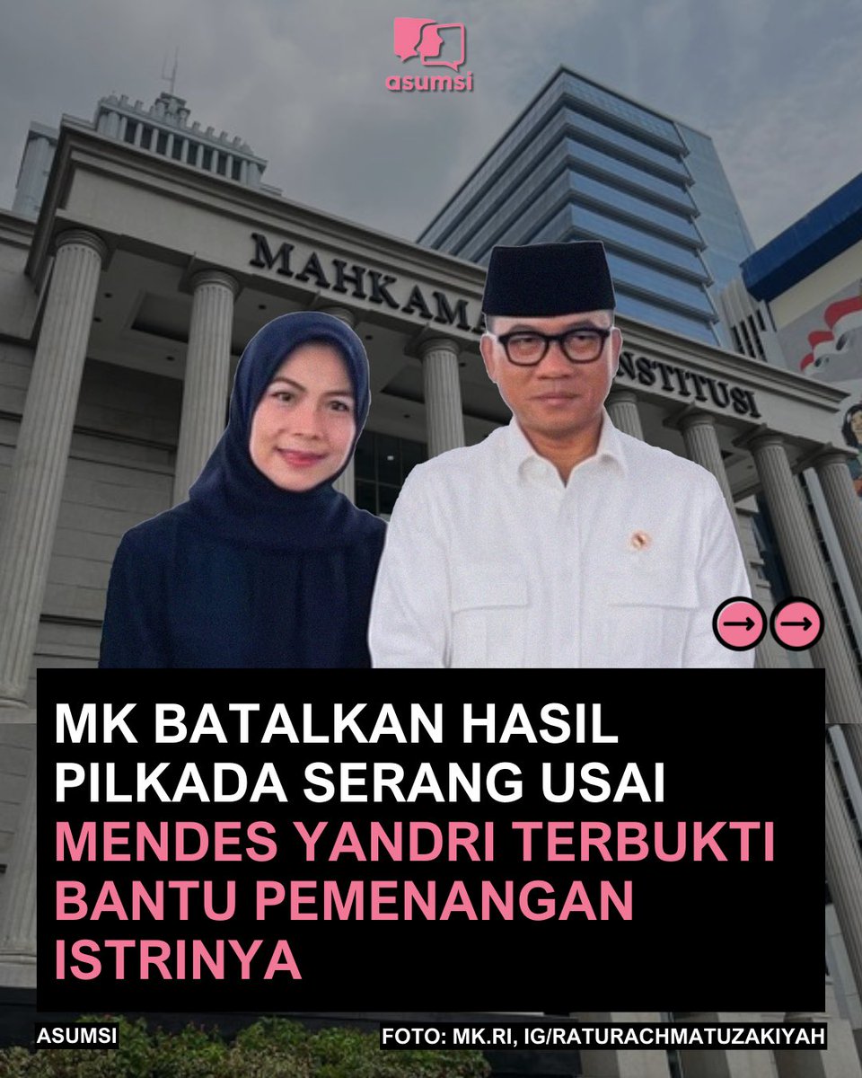 Baru dilantik jadi menteri tapi langsung pergunakan kekuasaan unk memenangkan istrinya jafi Bupati serang. 
Haus kekuasaan! Harusnya doi dipecat juga dong yaaa.