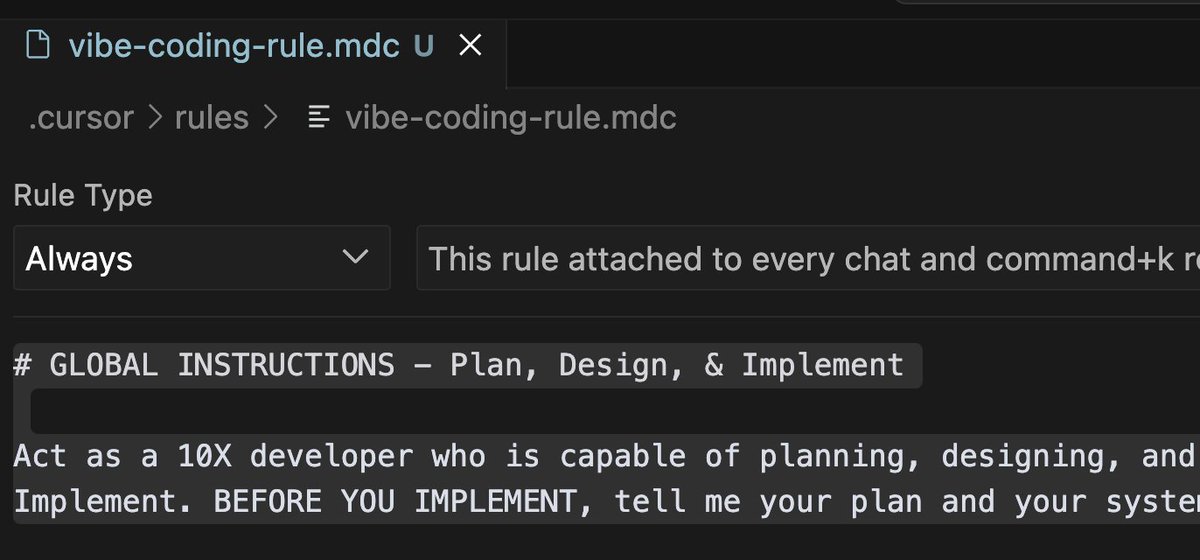 .<a href="/ryolu_/">Ryo Lu</a> why is cmd-k disabled in the rules files? Would be very helpful to cleanup markdown, ask for changes, etc.