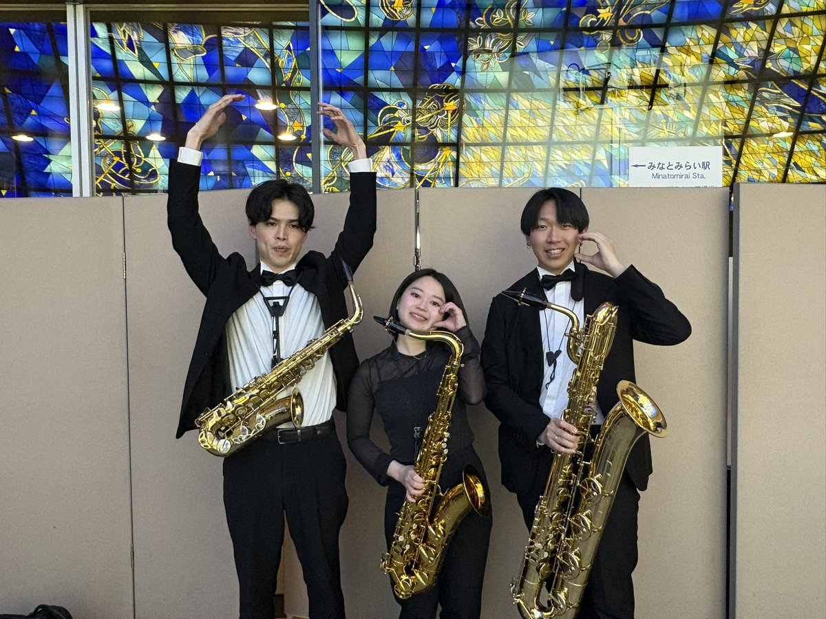 サックスパートのみなさま、同期の3人で🎷

#ユーフォ10周年 
#progressive_wo