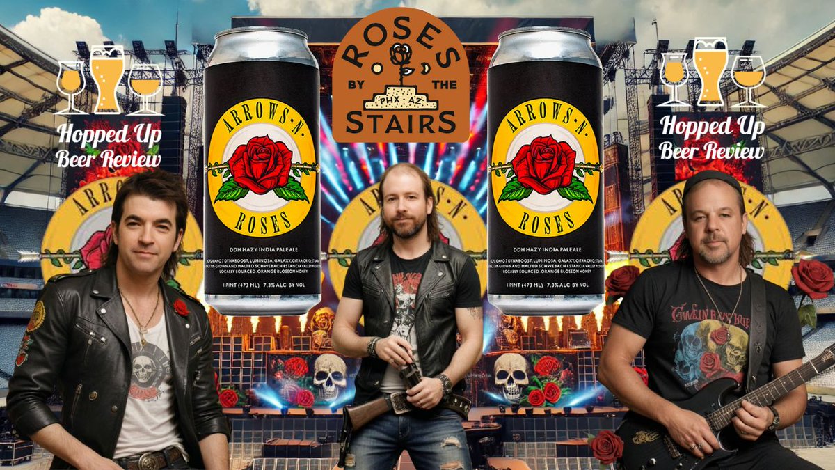 🔥 “Take me down to the hazy city where the hops are bold and the beer is pretty!” 🍺🎸

We’re rocking a 7.1% ABV IPA tonight – Arrows N’ Roses by Roses by the Stairs Brewing! Will this be a chart-topping hit or a one-hit wonder? Tune in and find out! 🤘🍻 

#ArrowsNRoses #Beer