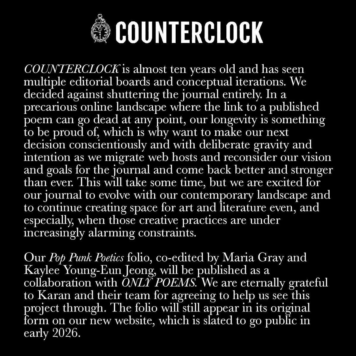 COUNTERCLOCK tweet media