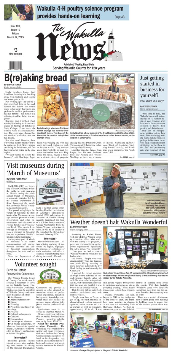 Wakulla 4-H was on the front page of the Wakulla News this week with articles about poultry science &amp; Wakulla Wonderful!