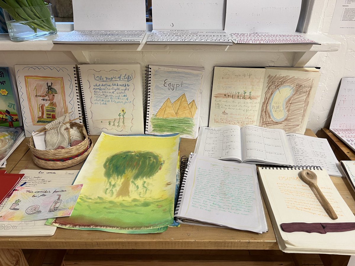 TNVSchool's tweet image. Take a look at some incredible 5th-grade work! ✒️🎉

From Ancient Civilizations to Botany, Calligraphy, Woodwork, and more—our students bring learning to life through hands-on creativity and artistry. 

#NewVillageSchool #5thGradeMagic #LearningThroughArt