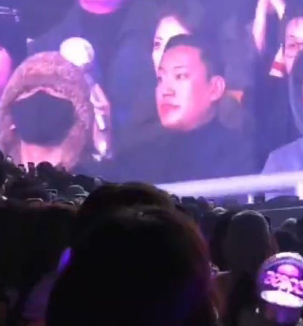 thankyouBusan's tweet photo. My baby Jungkook at Aespa concert 😭😭😭 https://t.co/fQuHB2GWym