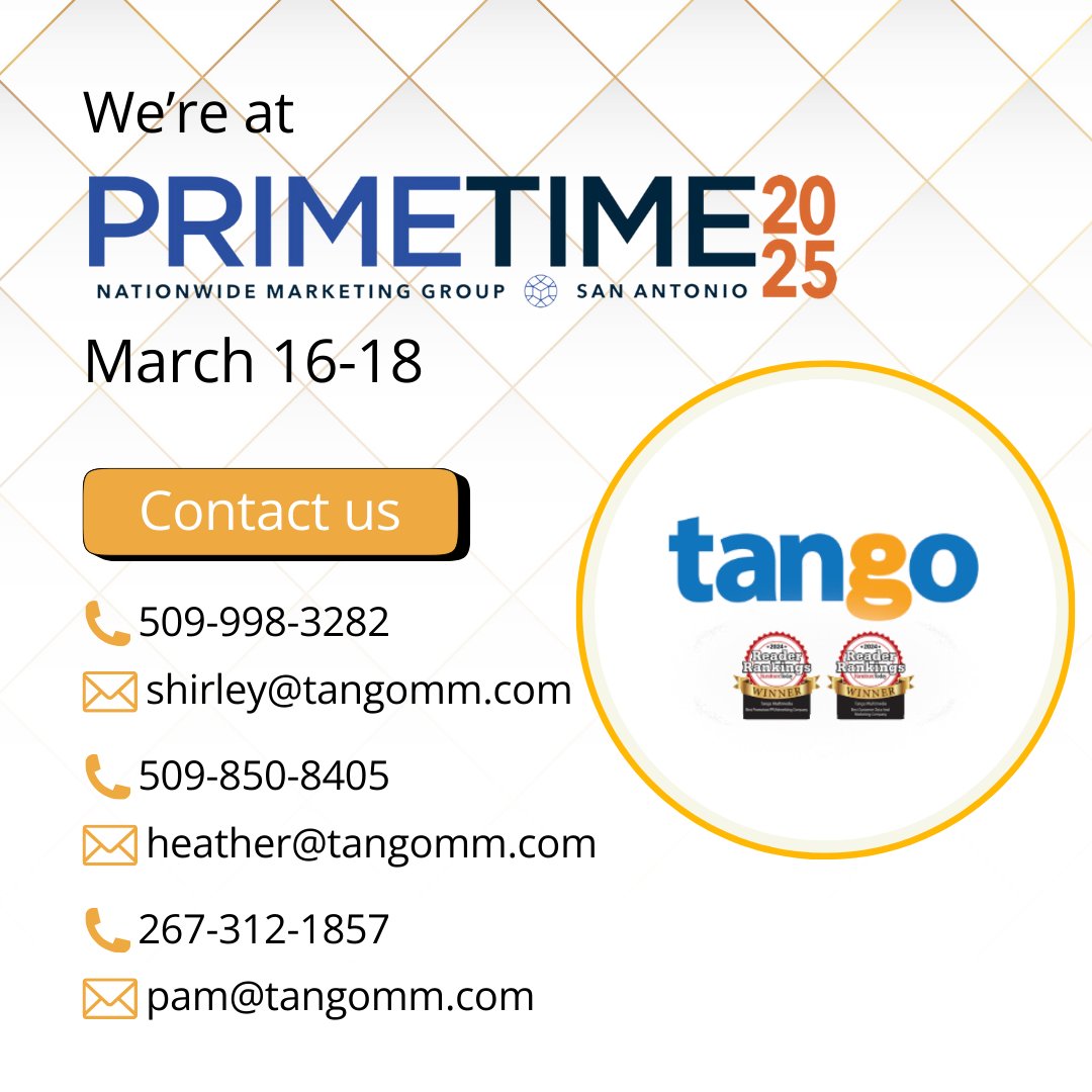 tangomm's tweet image. We&apos;re here! Stop by Booth 1155! 🤩

#TangoMultimedia #marketing #advertising #Nationwide #NationwidePrimeTime