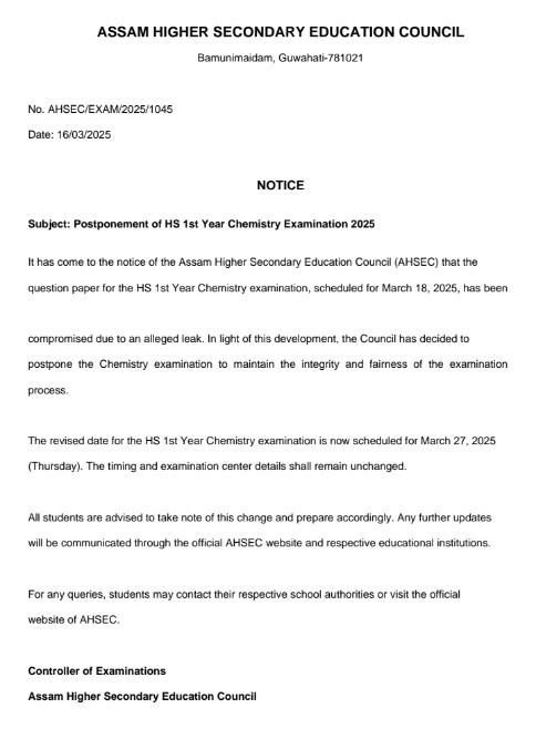 Is it relevant? Students are in stress already!
<a href="/ranojpeguassam/">Ranoj Pegu</a> 
<a href="/himantabiswa/">Himanta Biswa Sarma</a>