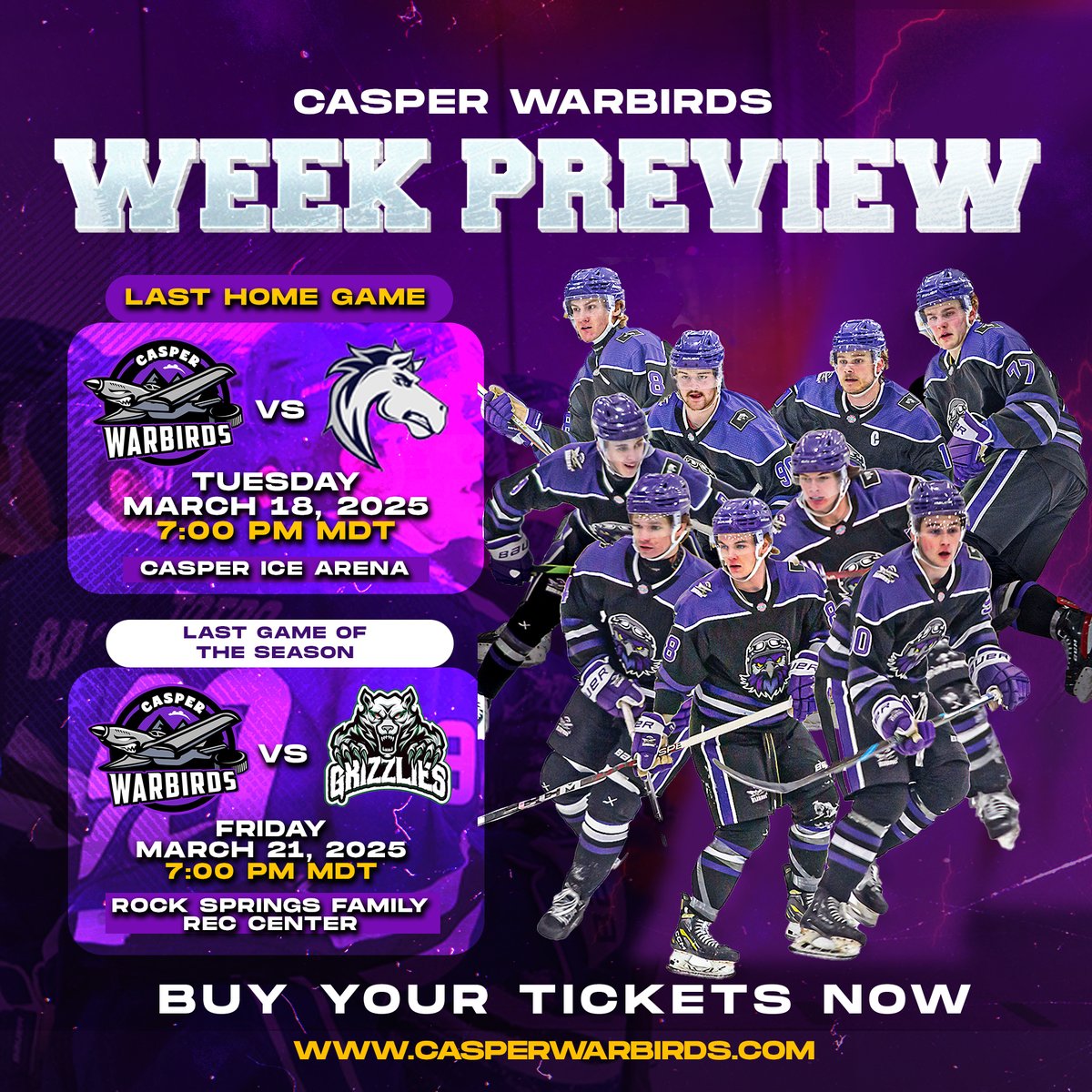 It's the last week of the season 😔 Be sure to come out to Casper Ice Arena on Tuesday and watch us on FloHockey this Friday!

#FlyAsOne #casperwy #ncdc #hockey 
<a href="/ncdcjrhockey/">NCDC Hockey</a> @usphlhockey