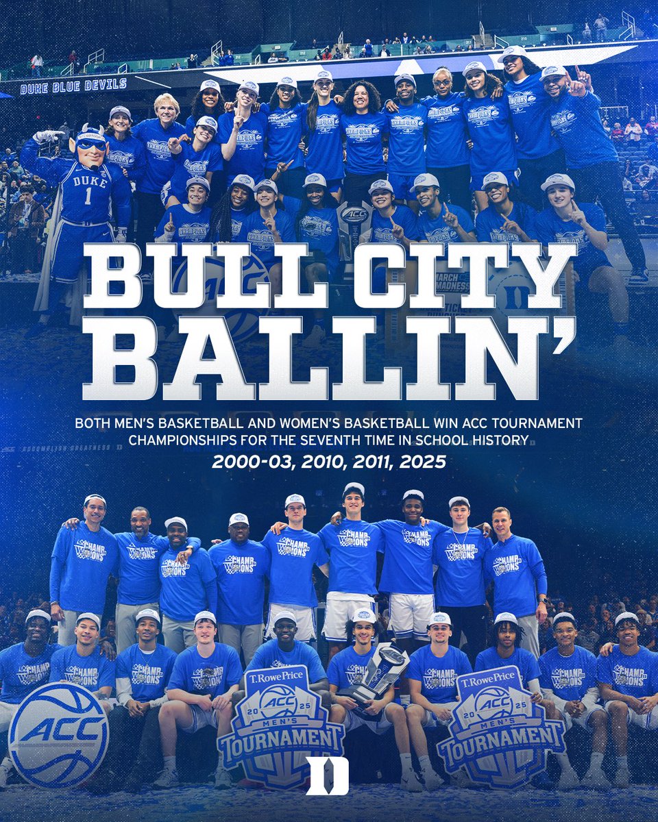 Duke Athletics (@dukeathletics) on Twitter photo ACC RUNS THROUGH DURHAM π
π <a href="/DukeMBB/">Duke Menβs Basketball</a>
π <a href="/DukeWBB/">Duke Womenβs Basketball</a> ACC RUNS THROUGH DURHAM π
π <a href="/DukeMBB/">Duke Menβs Basketball</a>
π <a href="/DukeWBB/">Duke Womenβs Basketball</a>