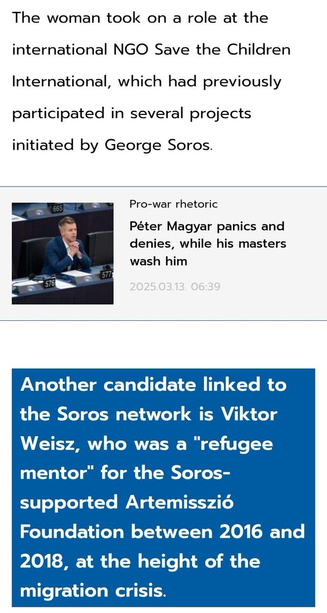 Dirkjen2's tweet photo. @jpaternotte Je verwacht 't niet he...een #Sorospuppet partij 🤡🌏
"Is the Tisza Party deliberately provoking Hungarians?-Péter Magyar packed his European Parliament list with people connected to the Soros network"
https://t.co/ZINchS2SM6 https://t.co/WyjiyrTWnb