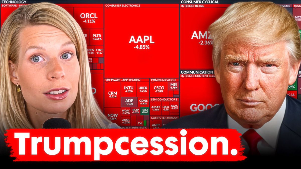 MadelonVos__'s tweet photo. De beurskoersen schieten de afgelopen weken omlaag en men is bang dat het einde nog niet in zicht is..

En daarvoor wordt met de vinger gewezen naar één man, namelijk: Donald Trump.

Economen en analisten vrezen voor verdere correcties, omdat de macro-economische factoren aan het draaien zijn.

De vraag is dan ook: Creëert hij bewust een recessie óf is dit júíst Trumps masterplan? Onder het mom van: short term pain, long term gain. 

Vandaag leg ik je uit hoe dat precies zit. De link naar de uitleg vind je onder deze tweet ⬇️