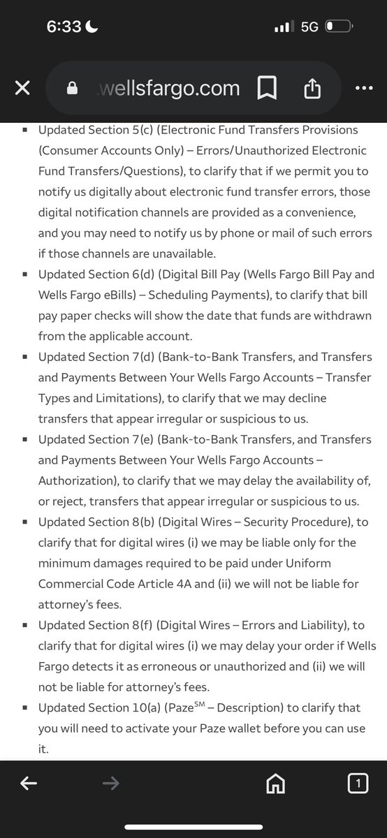 swisher1776's tweet photo. WELLS FARGO/PAZE DIGITAL WALLET

I got this notification from my personal bank Wells Fargo. 

☘️ An updated version of the Online Access Agreement (OAA) will go into effect on May 22, 2025.

☘️Updated Section 10(a) (PazeSM – Description) to clarify that you will need to activate your Paze wallet before you can use it.

Here's a more detailed explanation of Paze:

What it is: Paze is a digital wallet that consolidates your eligible credit and debit cards from participating banks and credit unions into a single wallet for online purchases.  
How it works: When you check out online at a participating merchant, you can select Paze as your payment method, and your actual card number is replaced with a unique number (tokenization) that is never shared with the merchant. 

Benefits:
◦Convenience: No need to manually enter card details or remember usernames/passwords.  
◦Security: Your actual card number is not shared with merchants, providing added protection against fraud.  
◦Ease of Use: Paze is easy to use and offered by financial institutions you already use.  
◦Automatic Updates: Your card details are automatically kept up to date. 

☘️Who offers it: Paze is offered by participating financial institutions, including Bank of America, Chase, Capital One, and Wells Fargo.