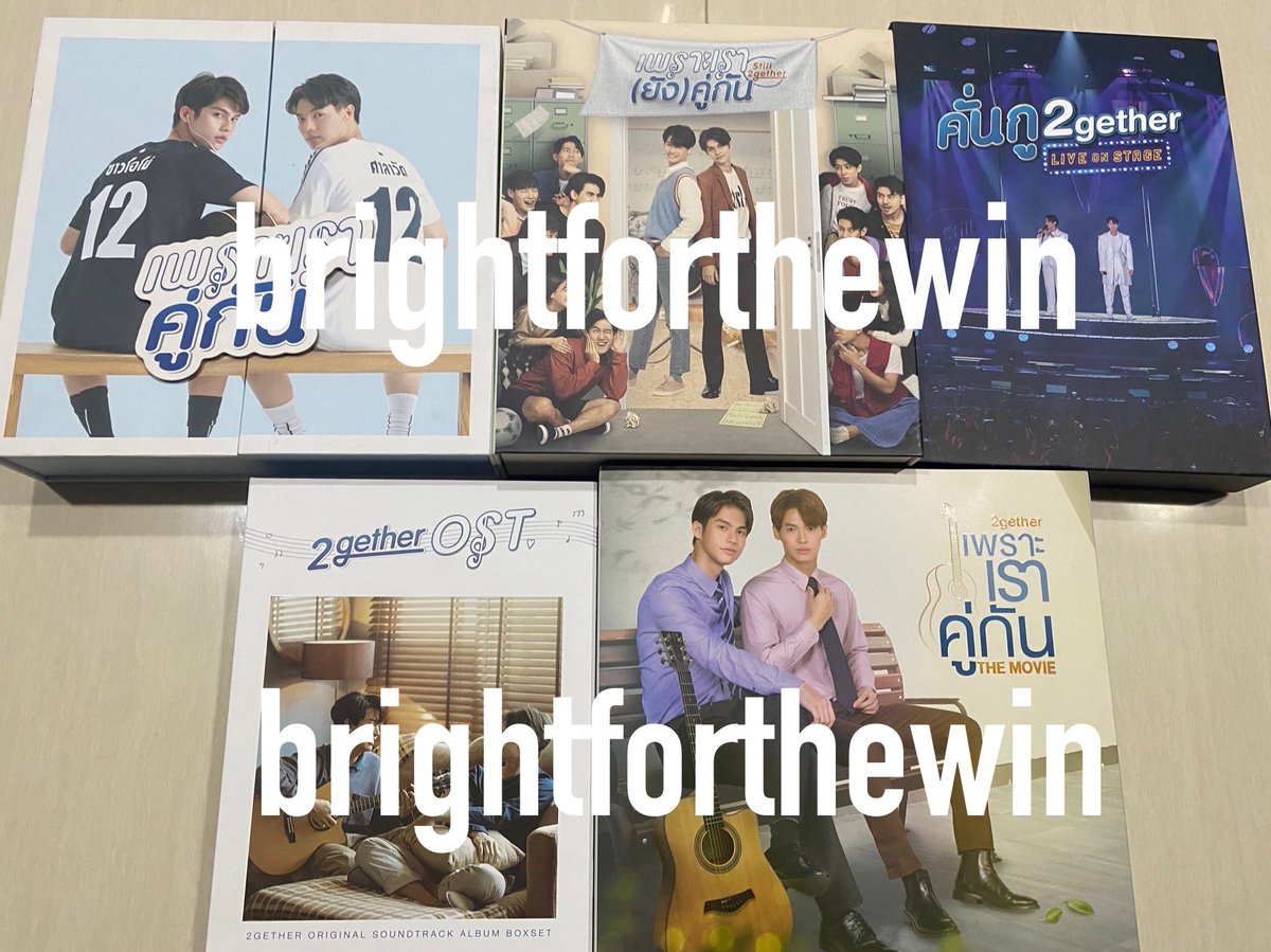 brightforthewin's tweet photo. wts lfb interest check ph 

2gether the series, still 2gether, live on stage, ost and movie boxset 🥲
selling as a set for ₱11,500
if tingi ₱2400 each but will only sell if all boxsets have takers
payo or 2wks dop

🏷 bbrightvc winmetawin brightwin ไบร์ทวิน onhand merch https://t.co/Jxx7Xqcey0