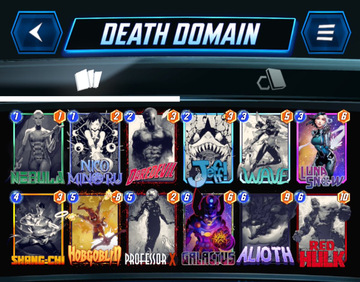 WEEK TWO INFINITE‼️

This season was a rough one trying to hit infinite. 

70-95 played mixed decks but mainly my inspired <a href="/6LACKDAMA/">6LACKDAMA</a> Galactus deck❗️ 

Got knocked back down to 85 &amp; got hard stuck. Thank goodness for the Hela nerf, I was able to finish the race❗️
#MARVELSNAP