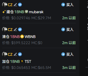 GemFactory24's tweet image. CZ 买了 $TST 和 $mubarak