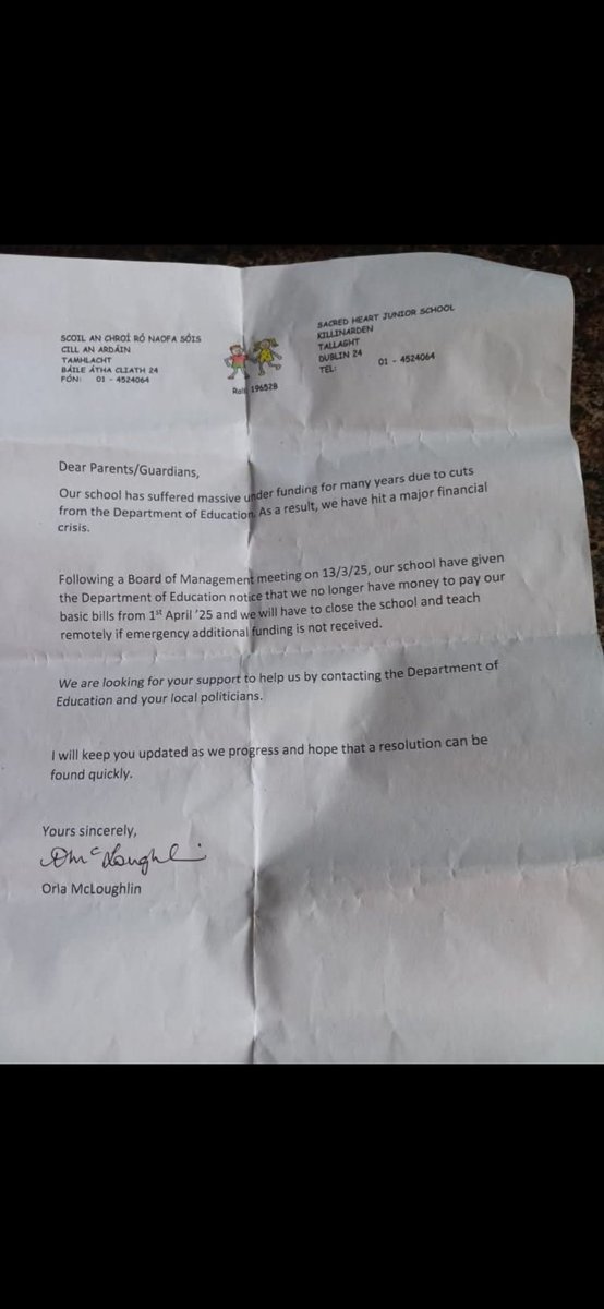 Denise Ní Mhathúna (@denisem67887845) on Twitter photo My niece's school, the community is in shock! Thankfully, as always, the community is coming together to support the school as best they can — not an easy task in a DEIS area. It shouldn’t be up to families to raise funding either. <a href="/HMcEntee/">Helen McEntee TD</a> #deisschool #edchatie #sacredheart My niece's school, the community is in shock! Thankfully, as always, the community is coming together to support the school as best they can — not an easy task in a DEIS area. It shouldn’t be up to families to raise funding either. <a href="/HMcEntee/">Helen McEntee TD</a> #deisschool #edchatie #sacredheart