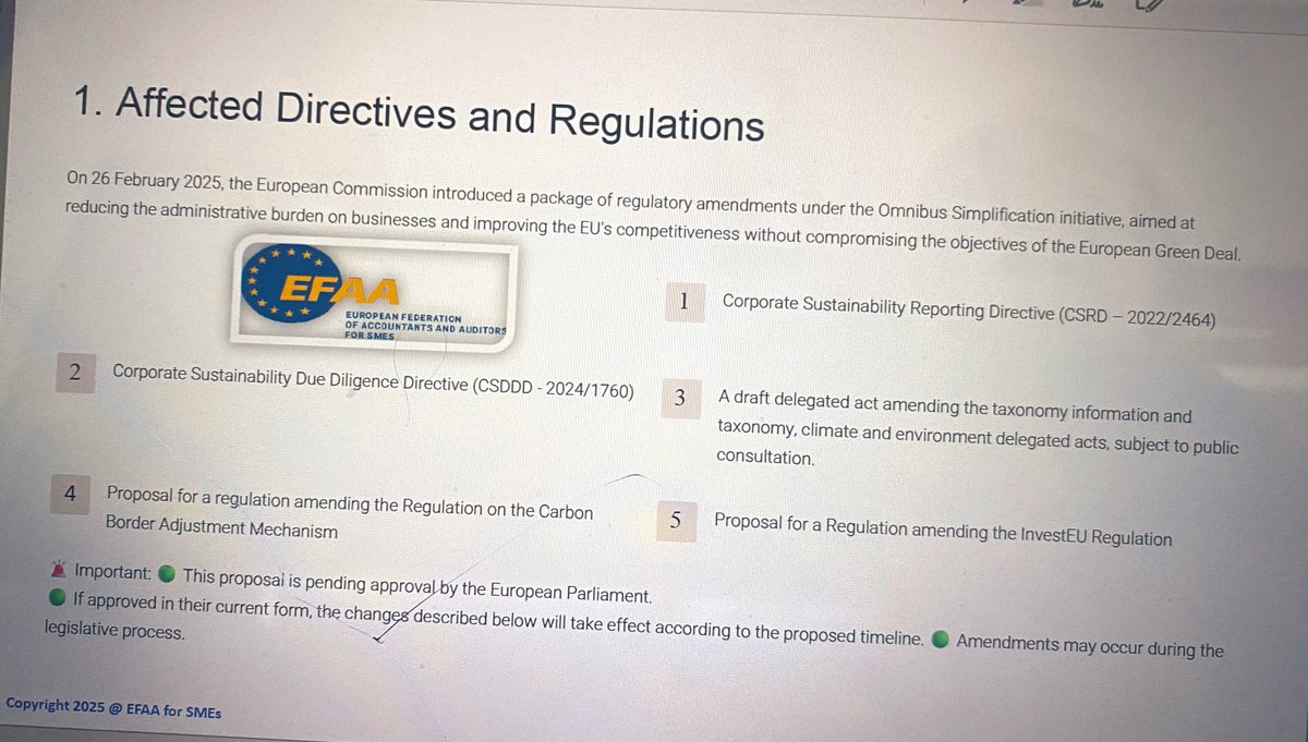 SalvaMarinHer's tweet image. On March 10 and 11, we held our expert group meetings to work on the #Omnibus Package. From the very beginning, even before it was included on the agenda, the EFAA promoted, advocated for, and contributed to the #VSME. Logical, because who would use it and know its reality? #SMPs