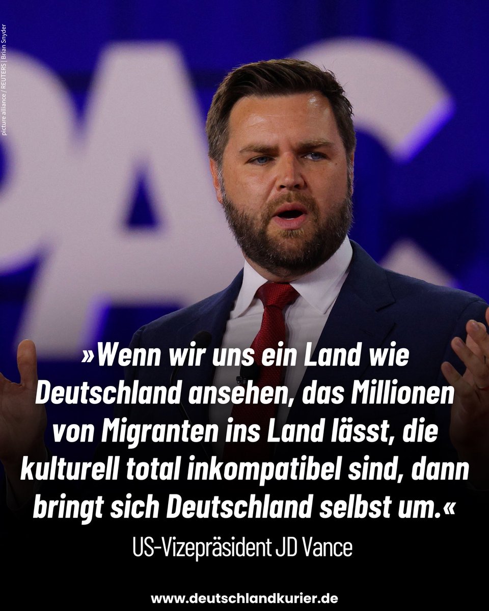 J.D Vance macht sich mehr Sorgen um Deutschland, als unsere Politiker selbst...