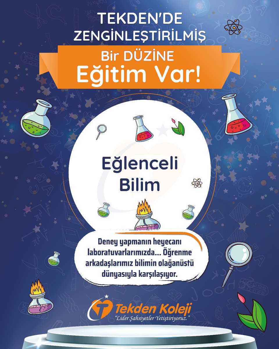 🔬 Bilimi Keşfet, Eğlenerek Öğren! 🚀

Bilim, keşfetmenin ve öğrenmenin en eğlenceli yolu! Tekden Koleji'nde öğrencilerimiz, deney yapmanın heyecanını yaşayarak bilimin büyüleyici dünyasıyla tanışıyor. 🧪✨

Gelin, eğlenceli bilim dersleriyle öğrenmeyi keşfe dönüştürelim! 💡👩‍🔬👨‍🔬