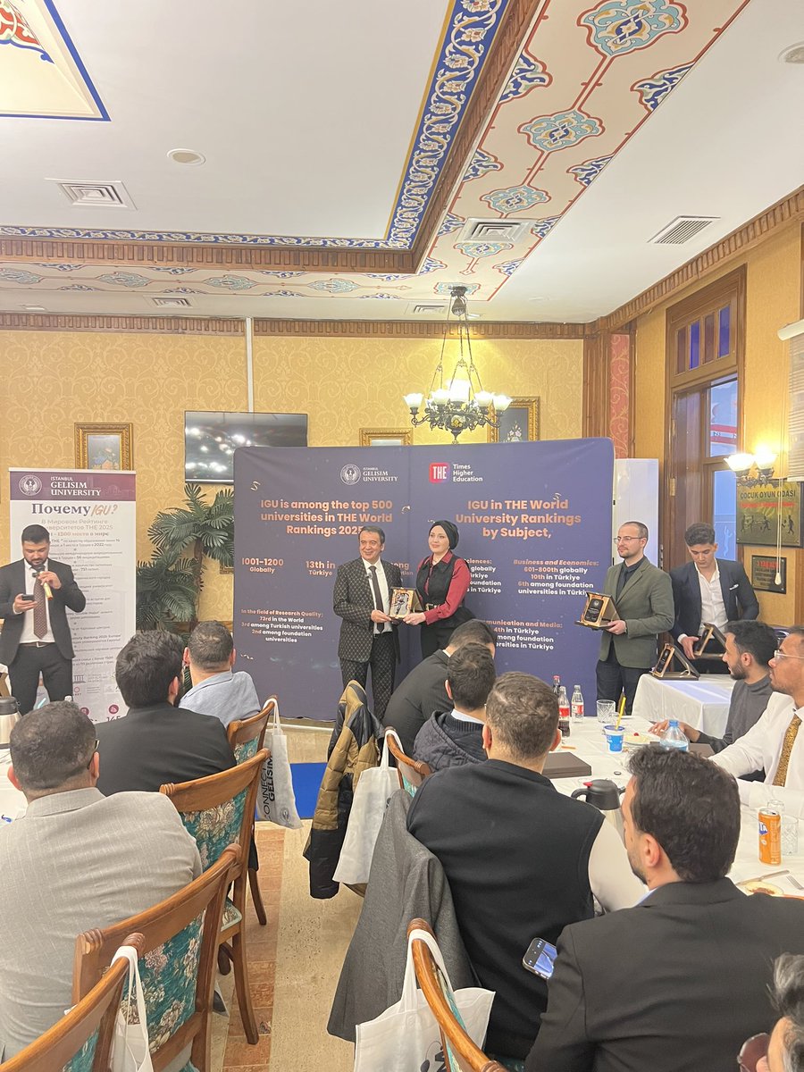 Honored to be part of a special networking breakfast hosted by Gelişim University, where partners and collaborators came together to celebrate a year of success. 
A sincere thank you to Mr. Abdülkadir Gayretli the  Chairman of the Board of Trustees for this prestigious award 🏆