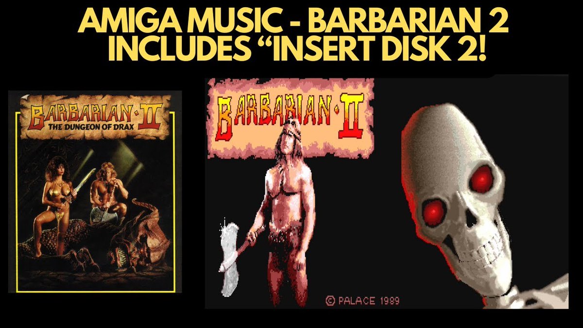 TRGPPage's tweet photo. We are back with some more Commodore Amiga game music, his time it's Barbarian 2 from Palace software (1989)

If you hang around to the end, it also includes the awesome skeleton "Insert Disk 2" 💀🕹 

#amiga, #Commodore, #retrogamimg

https://t.co/bVnHkym65M https://t.co/wBOpEBLdXT