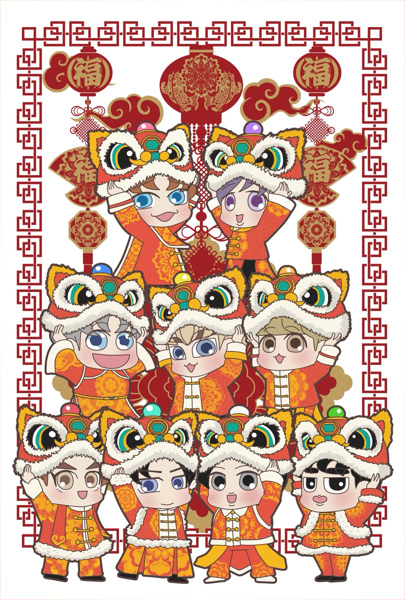 今年のグリーティングカードで描いた春節EXO

#XIUMIN
#SUHO
#LAY
#BAEKHYUN  
#CHEN  
#CHANYEOL
#KYUNGSOO
#KAI
#SEHUN 