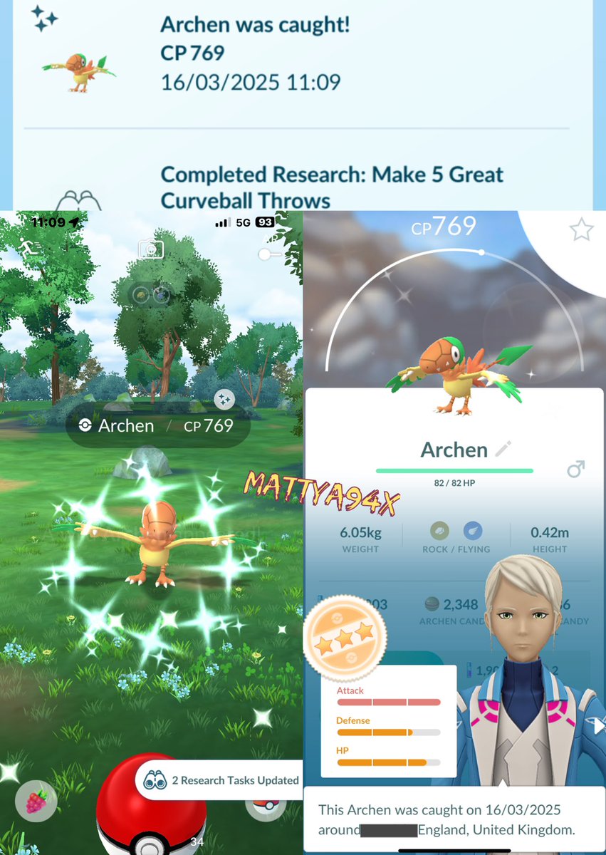 MattyA94x's tweet photo. Great Start in the event 57 Checks 1st SHINY ARCHEN Also being My 2nd SHINY FAM COMPLETE HYPED!!
🎉✨🤩✨🥳✨🦜✨🥳✨🤩✨🎉
#PokemonGO #ShinyPokemon #CatchMastery https://t.co/exaKR100Wt