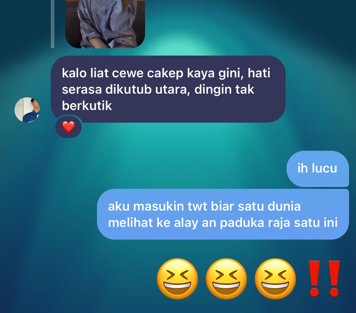 his lov lang, bilang cantik dengan kalimat alay nya itu 😵‍💫