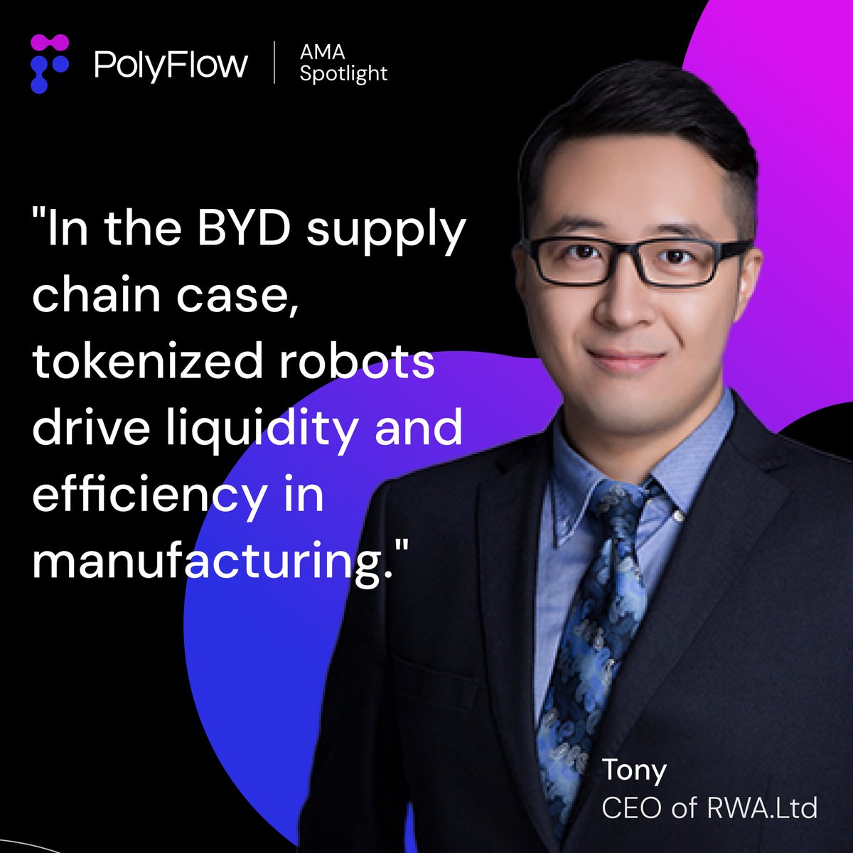 Polyflow_PayFi's tweet image. We are thrilled to have Tony, CEO of @nftchinahk join our #PolyFlow AMA to share groundbreaking perspectives. As co-founder of Asia's premier NFT trading platform and a pioneer in compliant Web3 infrastructure, Tony brings unparalleled expertise in bridging physical assets with…