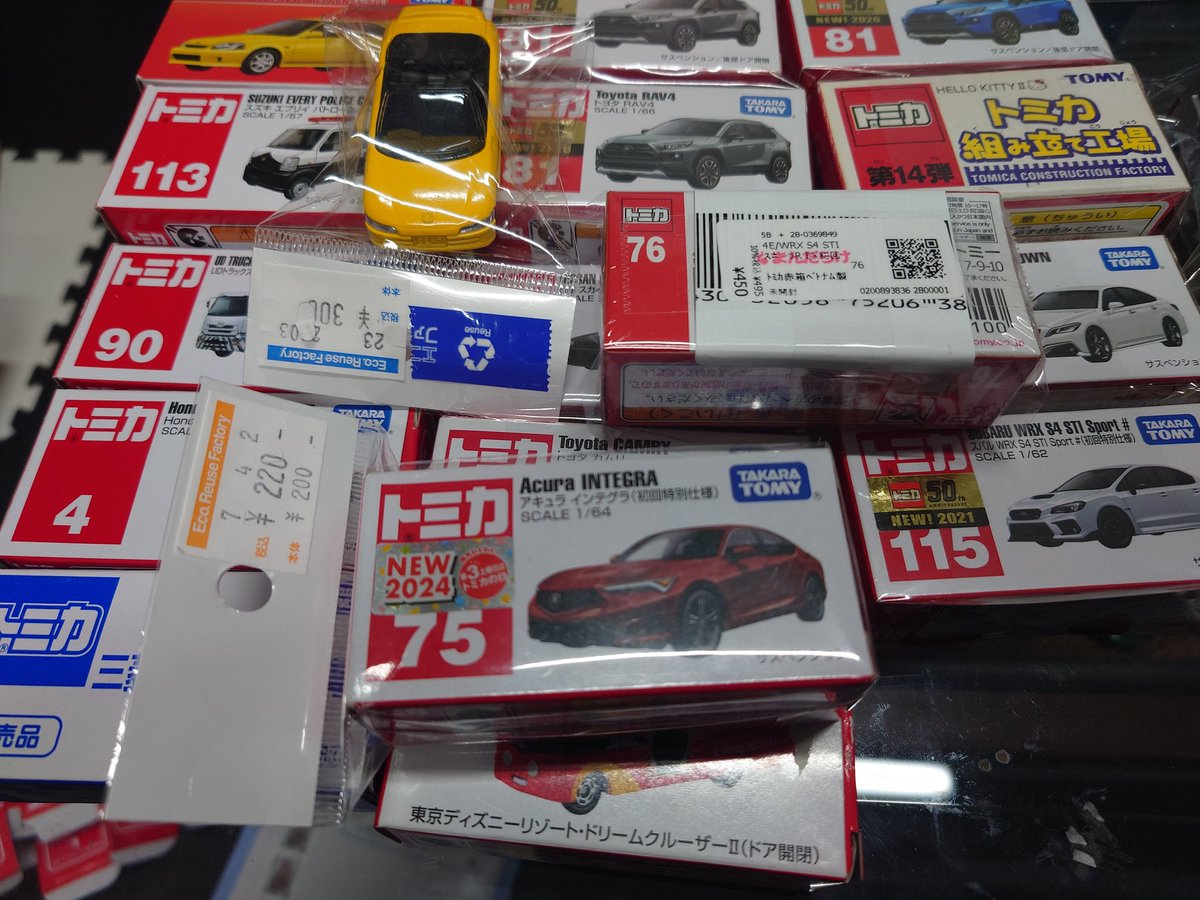 m16916933's tweet photo. 収穫になります！

・ヤフオク
・ホビーオフ（埼玉県）
・ハードオフ（栃木県）
・まんだらけ（栃木県）

です！
初回のインテグラが220円・綺麗めな日本製ビートが300円・初回WRXが450円と最高でした！ https://t.co/xq07Pz6fRU