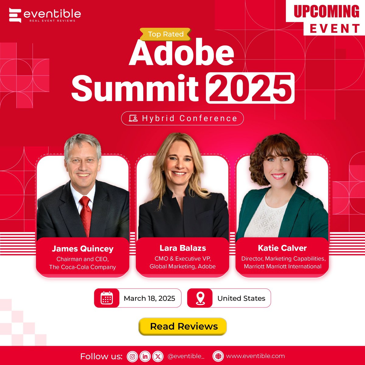 Mark your calendars for Adobe Summit 2025  📅
<a href="/Adobe/">Adobe</a> Summit 

🌐Read reviews - buff.ly/71rYpRx