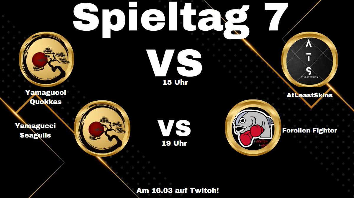 🔥 Drei Teams, drei Games – ein Ziel: Siege für Yamguccis! 🔥
Wer holt den Win? 💪
Seid dabei!
twitch.tv/yamagucci_gami…
