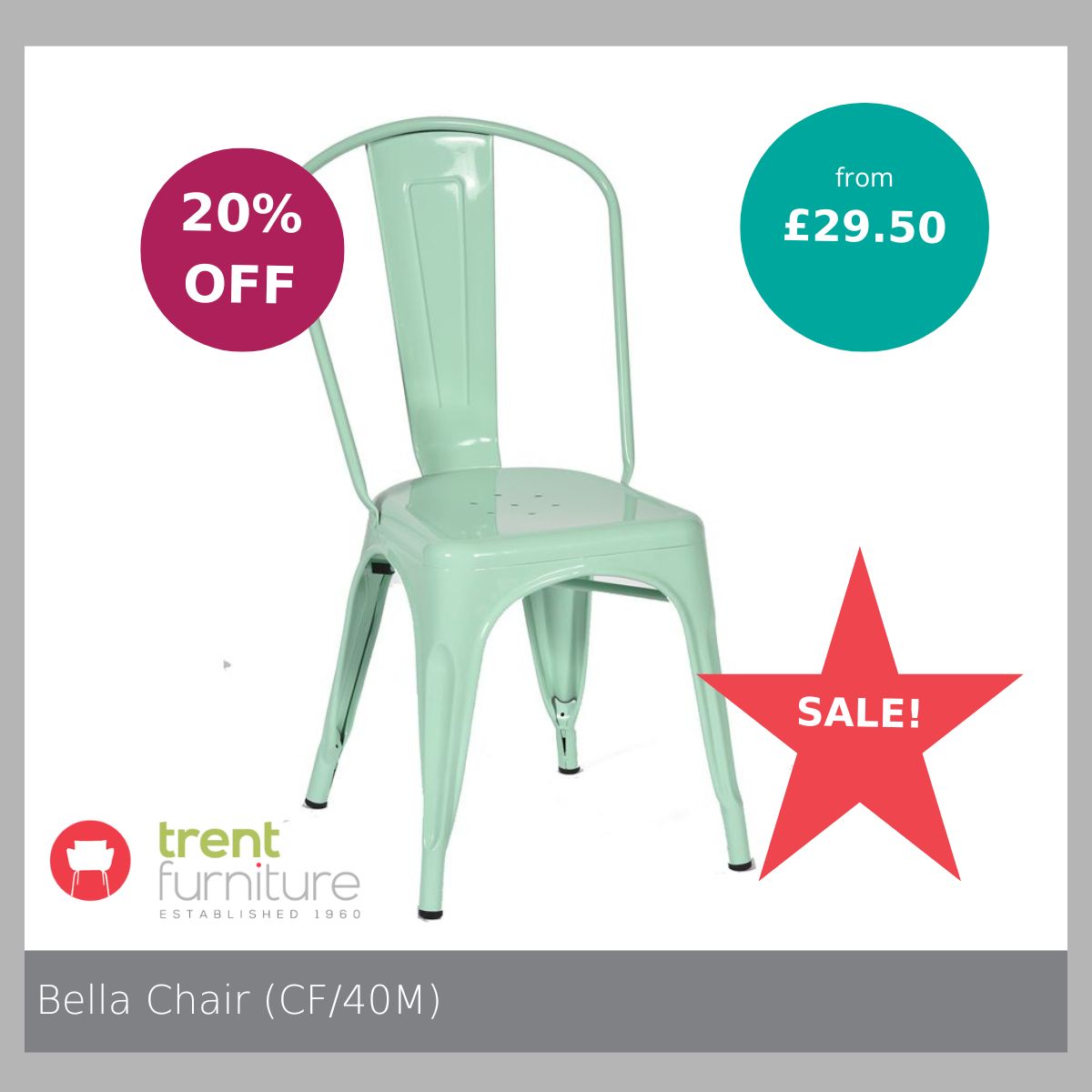 TrentFurniture's tweet image. When lightweight, stackable flexibility is required, you can’t beat the Bella Chair. Currently available with 20% off, you can choose between 10 eye catching colours for only £29.50 for a limited time. Find out more here bit.ly/3ErDjlb
#stackingchair #cafechair
