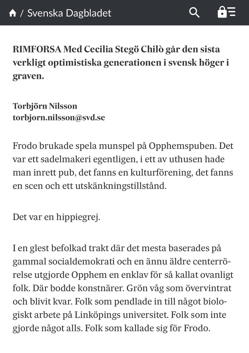Olle Hammar (@ollehammar) on Twitter photo Fin text av <a href="/TorbjornNilsso/">Torbjörn Nilsson</a>, där ni även kan läsa om min hemby Opphem (och pappa Frodo): svd.se/a/63gWvO/med-c… Fin text av <a href="/TorbjornNilsso/">Torbjörn Nilsson</a>, där ni även kan läsa om min hemby Opphem (och pappa Frodo): svd.se/a/63gWvO/med-c…