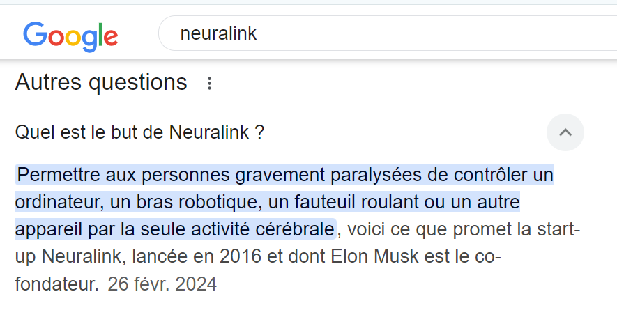 LisePierr's tweet photo. @Maitre_complots @LeSommierRgis @elonmusk Voilà ce qu'est le but de #Neuralik.
Merci Elon Musk https://t.co/DreHhM2RYj