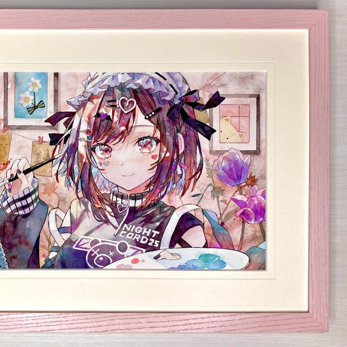 公式さんに許可をいただけて、東雲絵名さんのお誕生日イラストの原画を