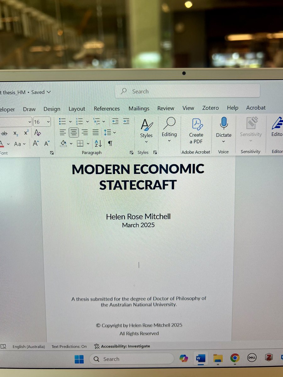 🛤️ Journey from Ancient Athens to TSMC in Taiwan in 60 mins — my Modern Economic Statecraft seminar traverses goals, tools and takeaways for Australia and other countries. 

🎧soundcloud.com/helenrosemitch…

💻 vimeo.com/1066295878?sha…