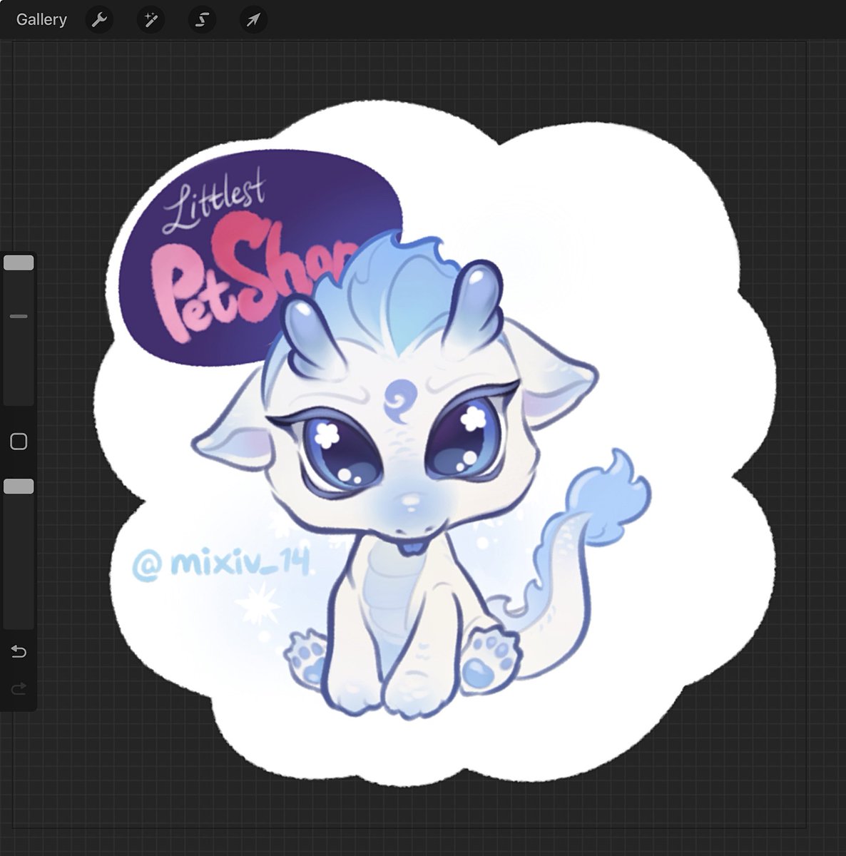 mixiv_14's tweet image. I heard someone said Ao Bing is like a Littlest Petshop creature and I just had to get it out my system