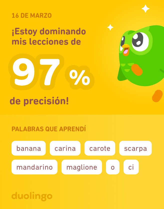 leonx_'s tweet photo. ¡Estoy aprendiendo italiano en Duolingo! Es gratis, divertido y efectivo. https://t.co/WIFJyZxxpN