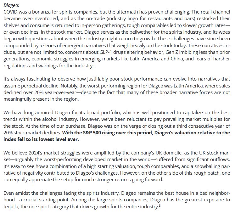 _iinvested's tweet photo. 4Q'24 RGA Investment Advisors on $DEO and new investments in $AMZN, $UBER

Read the full letters here:
https://t.co/dVDkhhvUUk https://t.co/tErJx4Yuts