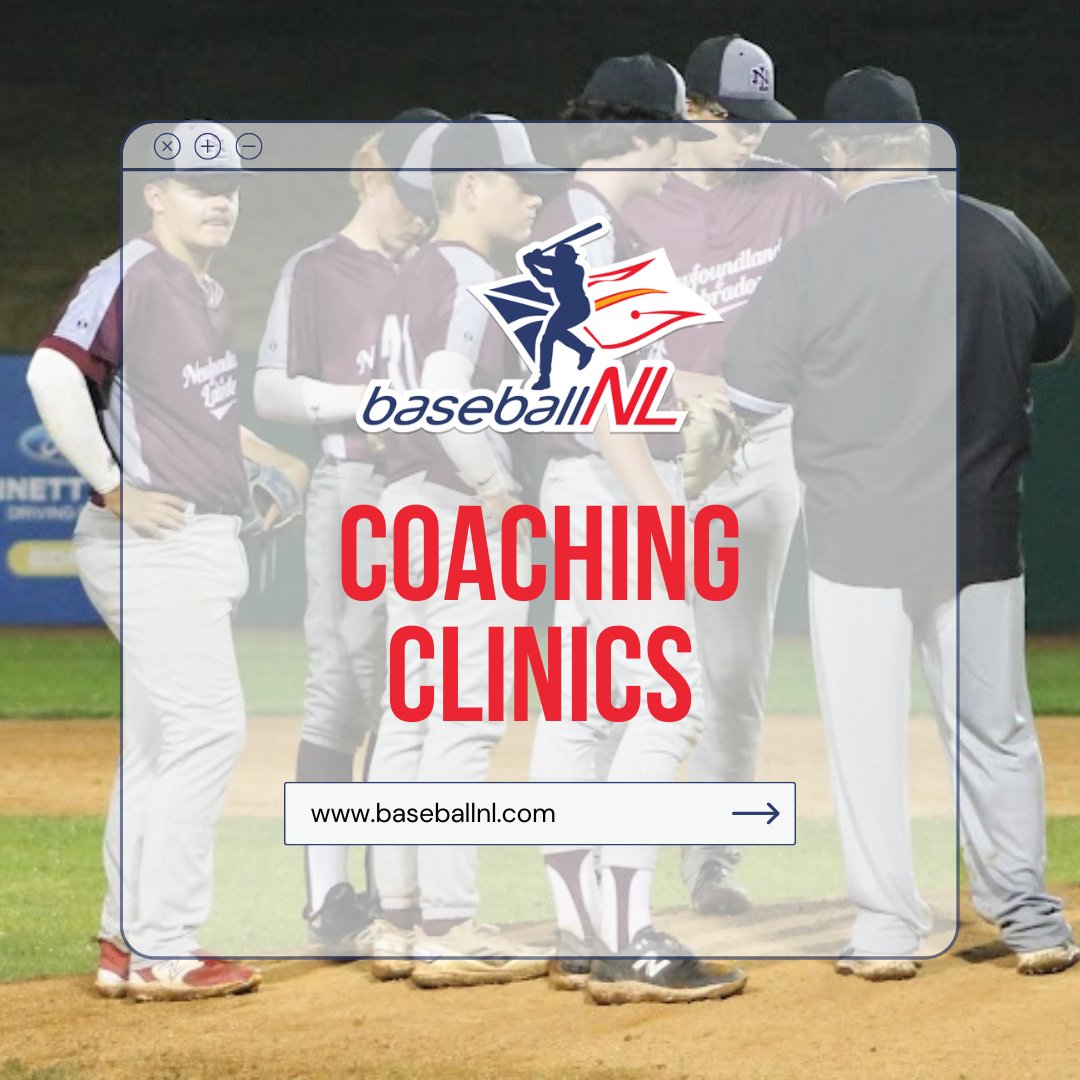 📢 CALLING ALL COACHES

Coaching Clinics for the 2025 season begin on April 5!

For more info ➡️ baseballnl.com/article/74953