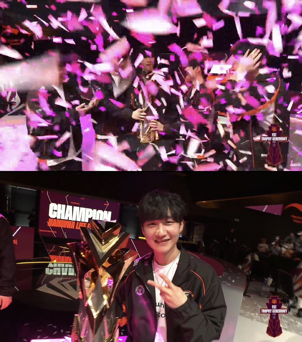 你沐浴在勝利的輝煌中
閃耀的模樣無可取代
First Stand Champion HLE🧡
#FST2025