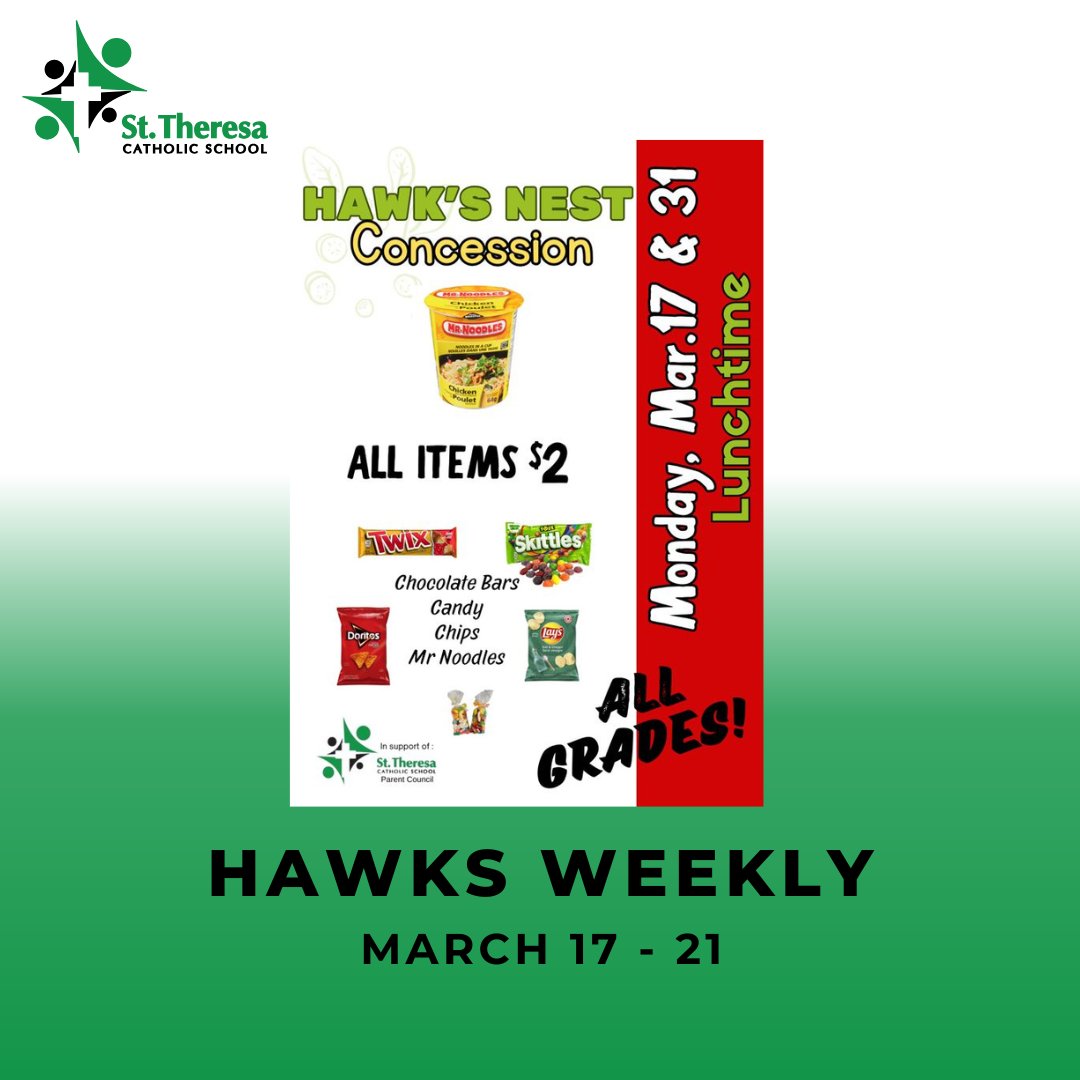 📢 Hawks Weekly is here! Stay up to date on all the exciting events happening at St. Theresa! 🎭 Newsies Jr. performances, Rock Your Socks for World Down Syndrome Day, and more! Check it out here: stt.eics.ab.ca/parents/newsle…
 #HawksWeekly #StTheresaSherwood Park
