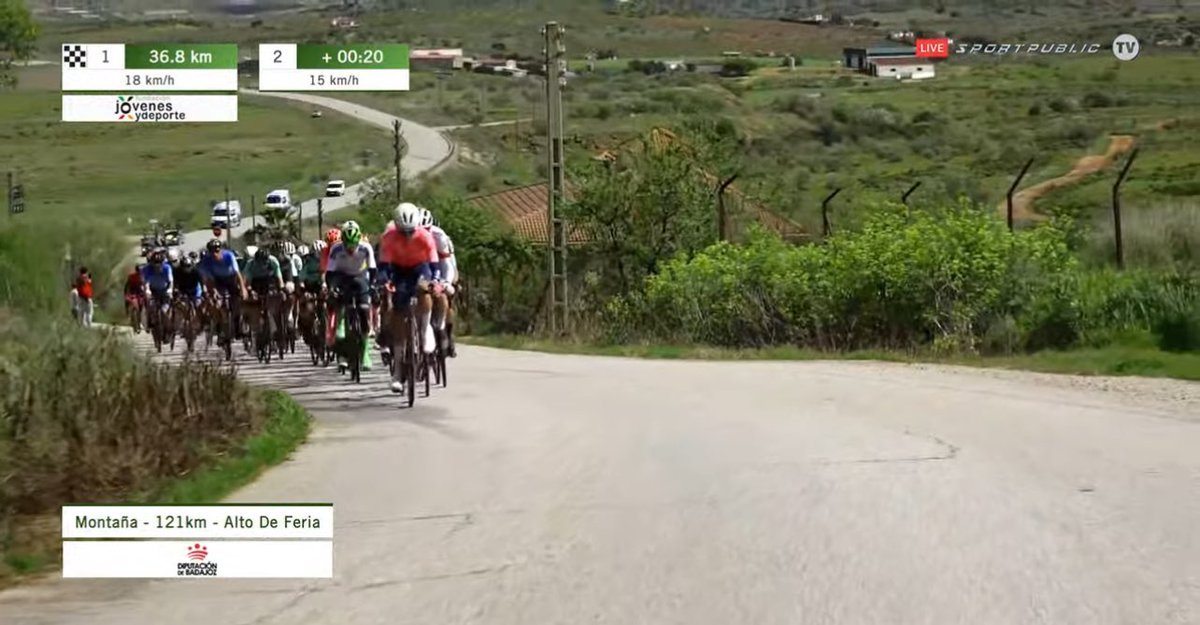 ⛰️ Arranca la subida al Alto de Feria y un reguero de corredores empieza a perder contacto del grupo principal.

#VueltaExtremadura25 | #EstamosdeVuelta