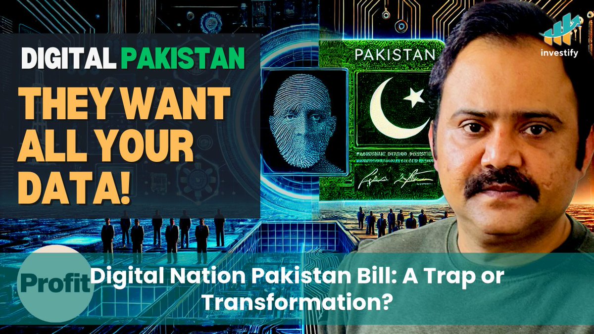 investifypk's tweet image. The Digital Nation Pakistan Bill, aiming to digitize governance and the economy, raises concerns over privacy, data protection, and potential government control amidst existing issues like slow internet and censorship. #DigitalPakistan #PrivacyConcerns profit.pakistantoday.com.pk/2025/03/15/dig…